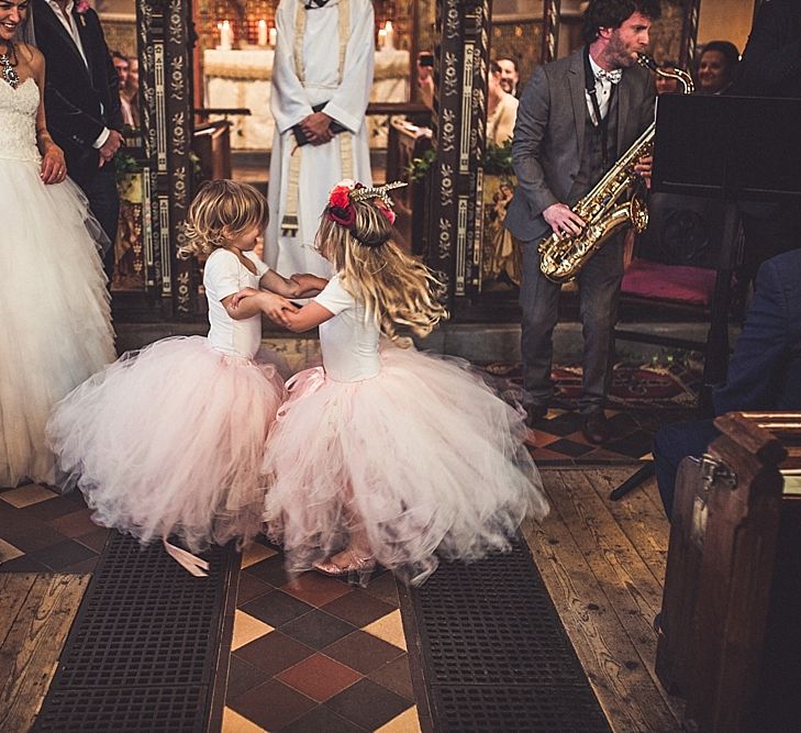 Flower Girls in Pink Tutus