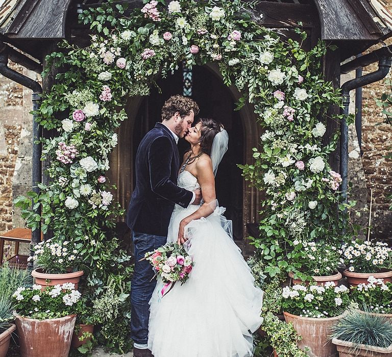 Floral Arch on Church