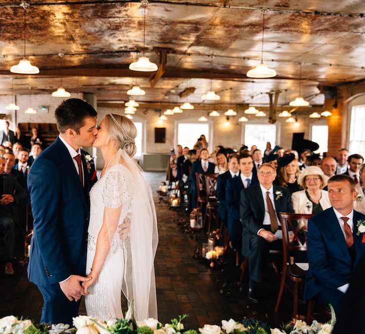 Eliza Jane Howell Beaded Dress For An Autumn Wedding At The West Mill Derby