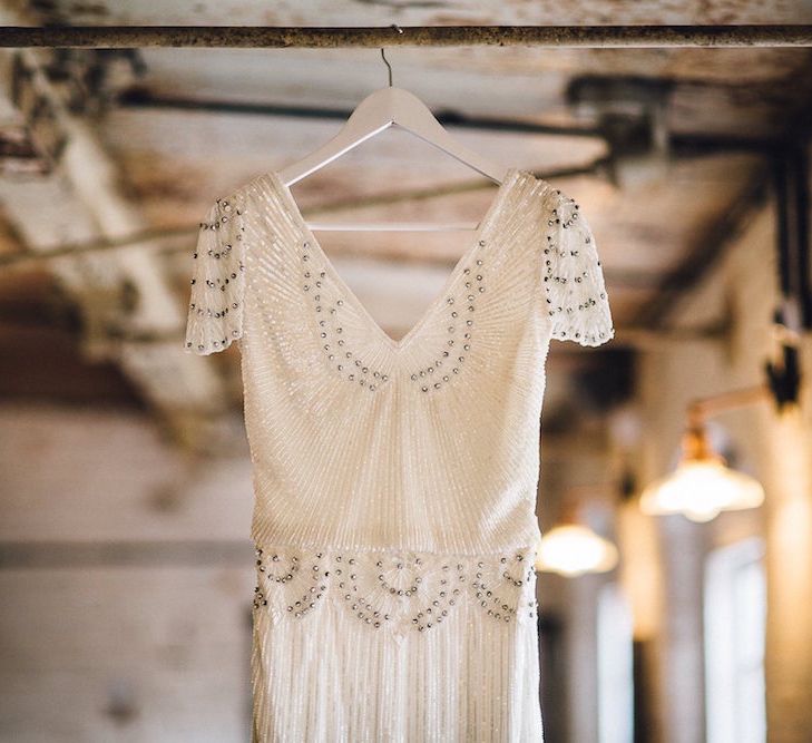 Eliza Jane Howell Beaded Dress For A Stylish Industrial Autumn Wedding