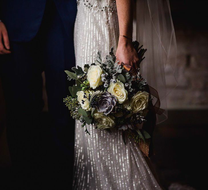 Eliza Jane Howell Beaded Dress For An Autumn Wedding At The West Mill Derby