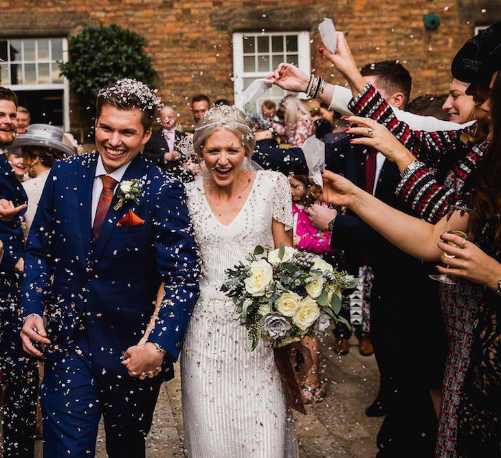 Eliza Jane Howell Beaded Dress For An Autumn Wedding At The West Mill Derby