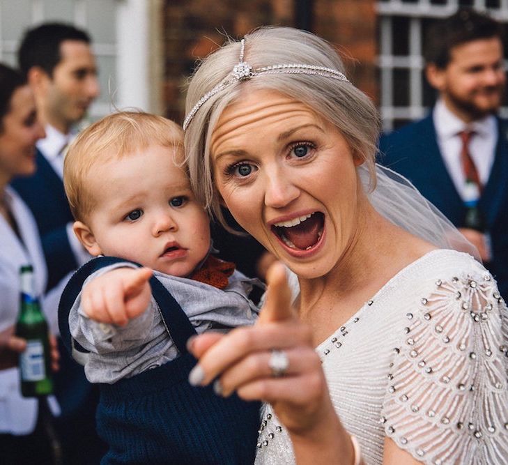 Eliza Jane Howell Beaded Dress For An Autumn Wedding At The West Mill Derby