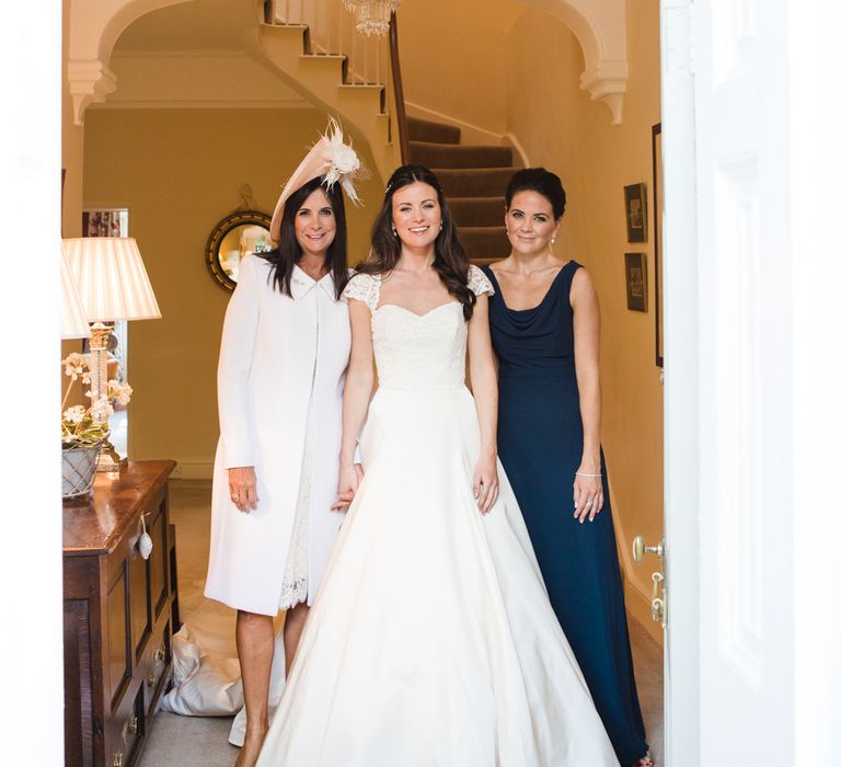 Classic Bride in Caroline Castigliano Wedding Dress | Lucy Davenport Photography