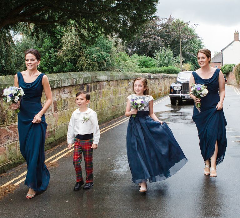 Bridal Party | Classic Bride in Caroline Castigliano Wedding Dress | Lucy Davenport Photography