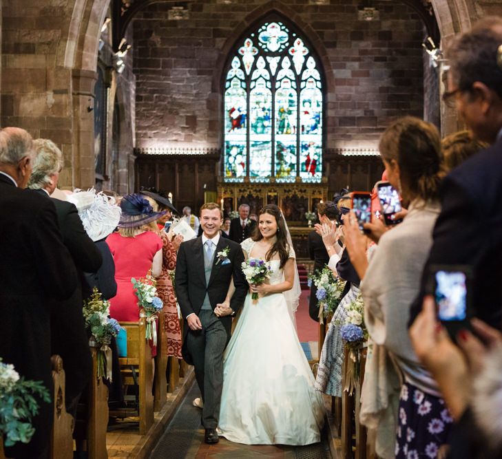 Church Wedding Ceremony | Classic Bride in Caroline Castigliano Wedding Dress | Groom in Cad & the Dandy Tails | Lucy Davenport Photography