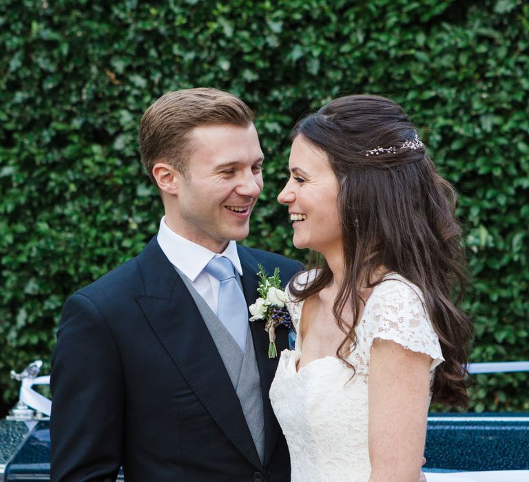 Classic Bride in Caroline Castigliano Wedding Dress | Groom in Cad & the Dandy Tails | Lucy Davenport Photography