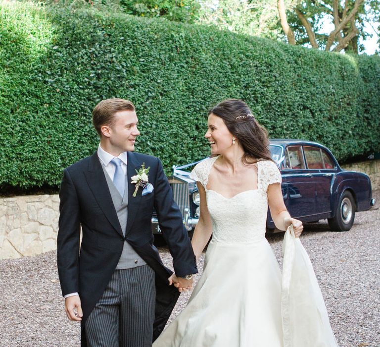 Classic Bride in Caroline Castigliano Wedding Dress | Groom in Cad & the Dandy Tails | Lucy Davenport Photography