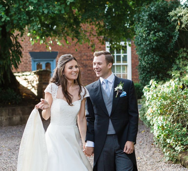 Classic Bride in Caroline Castigliano Wedding Dress | Groom in Cad & the Dandy Tails | Lucy Davenport Photography