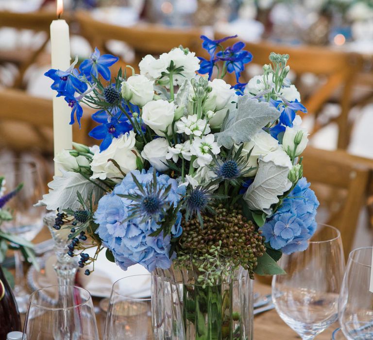 Botanical Marquee Reception with Hanging Greenery & Edison Light Installations | Lucy Davenport Photography