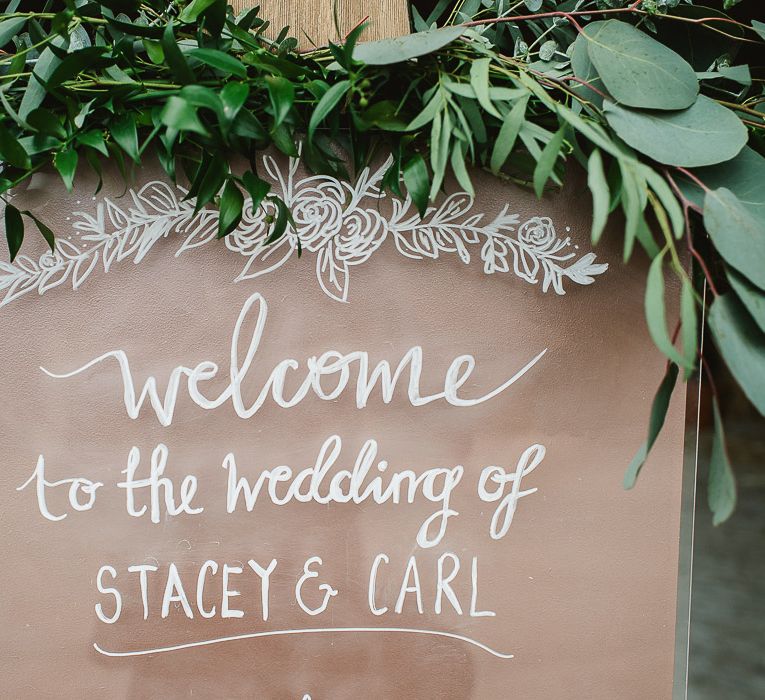 Perspex Welcome Sign For Wedding