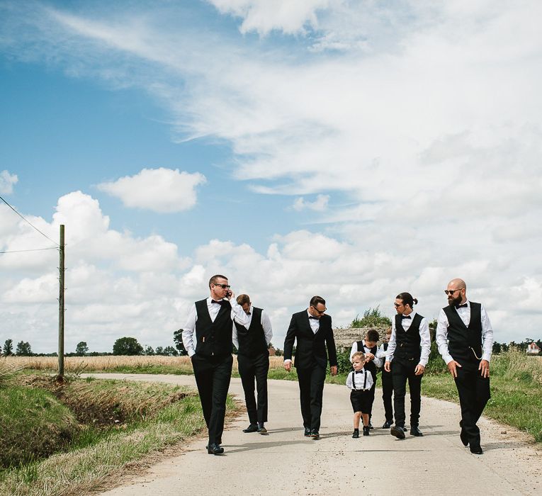 Groom & Groomsmen In Black Tie