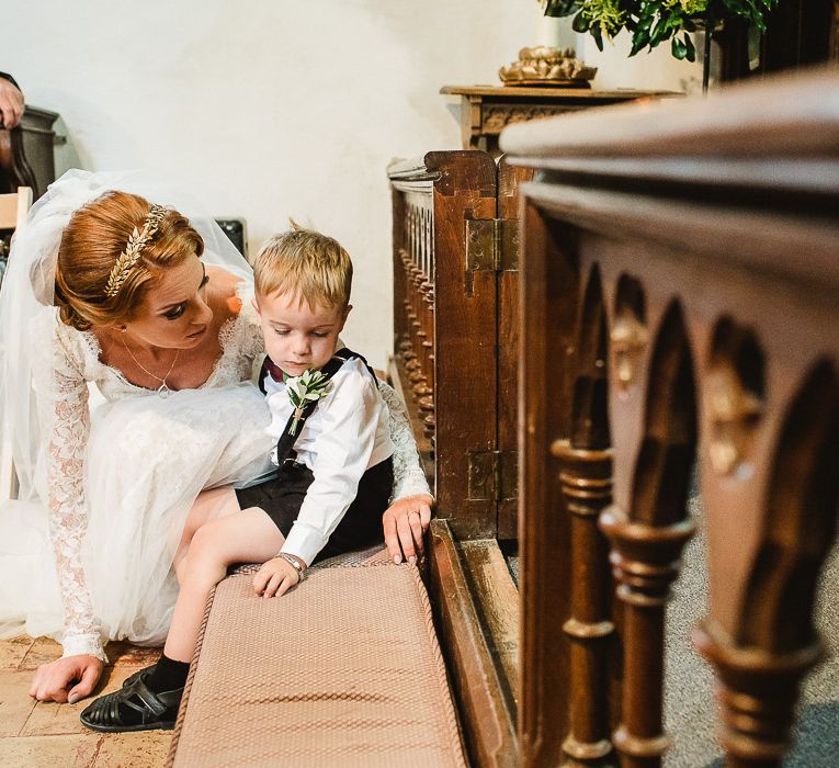 Fishley Hall Wedding With Rustic Details Lots Of Foliage & Festoon Lights With Krispy Kreme Donut Wedding Cake & Images By Luis Holden Photography