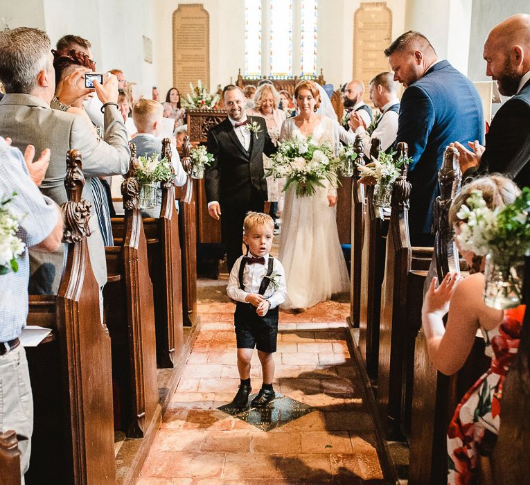 Fishley Hall Wedding With Rustic Details Lots Of Foliage & Festoon Lights With Krispy Kreme Donut Wedding Cake & Images By Luis Holden Photography