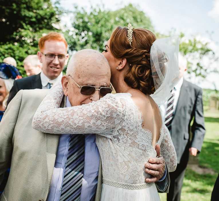 Fishley Hall Wedding With Rustic Details Lots Of Foliage & Festoon Lights With Krispy Kreme Donut Wedding Cake & Images By Luis Holden Photography