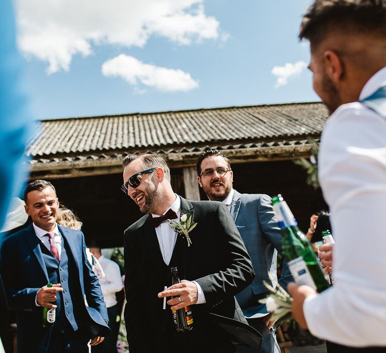 Fishley Hall Wedding With Rustic Details Lots Of Foliage & Festoon Lights With Krispy Kreme Donut Wedding Cake & Images By Luis Holden Photography