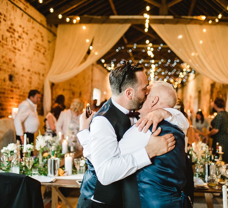 Fishley Hall Wedding With Rustic Details Lots Of Foliage & Festoon Lights With Krispy Kreme Donut Wedding Cake & Images By Luis Holden Photography