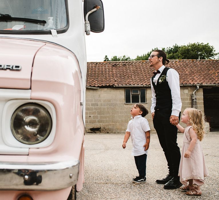 Fishley Hall Wedding With Rustic Details Lots Of Foliage & Festoon Lights With Krispy Kreme Donut Wedding Cake & Images By Luis Holden Photography