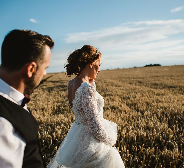 Fishley Hall Wedding With Rustic Details Lots Of Foliage & Festoon Lights With Krispy Kreme Donut Wedding Cake & Images By Luis Holden Photography