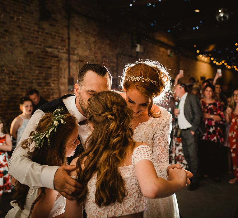 Fishley Hall Wedding With Rustic Details Lots Of Foliage & Festoon Lights With Krispy Kreme Donut Wedding Cake & Images By Luis Holden Photography