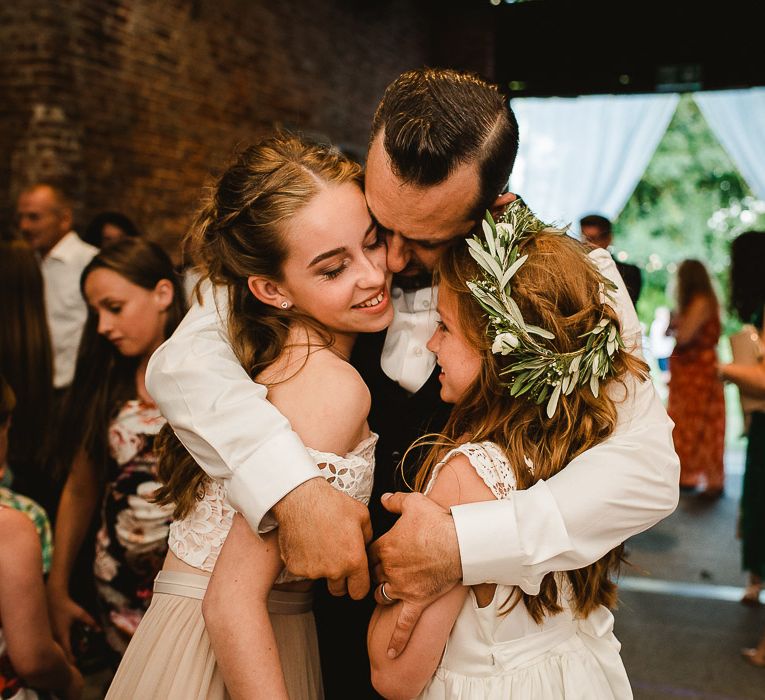 Fishley Hall Wedding With Rustic Details Lots Of Foliage & Festoon Lights With Krispy Kreme Donut Wedding Cake & Images By Luis Holden Photography