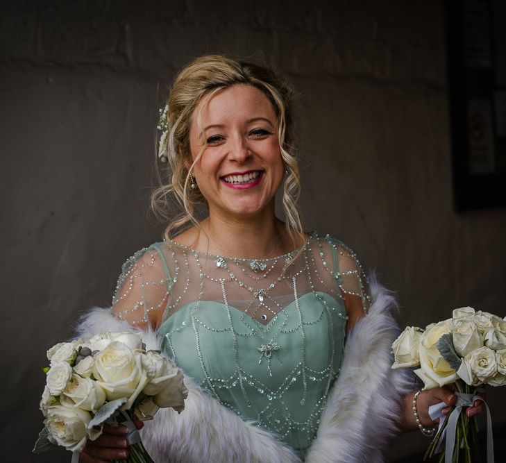 Bridesmaids In Mint Green Dresses