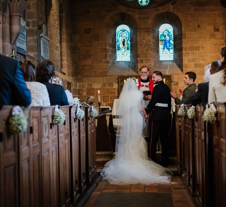 Winter Wedding At Curradine Barns With Bride In Pronovias