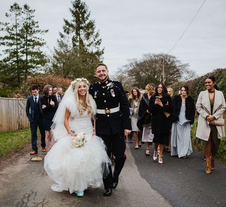 Winter Wedding At Curradine Barns With Bride In Pronovias