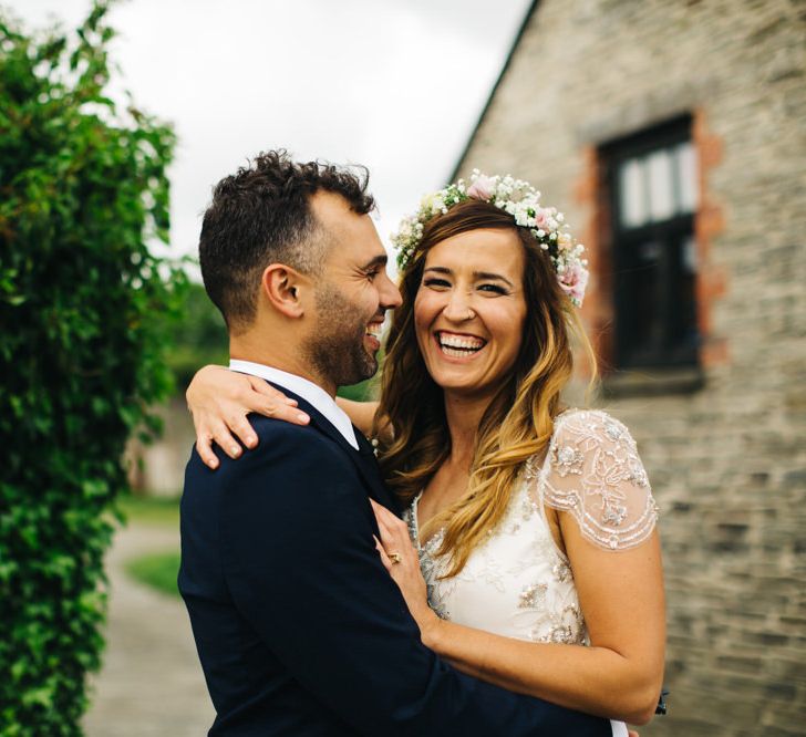 Bride In Jenny Packham Dress