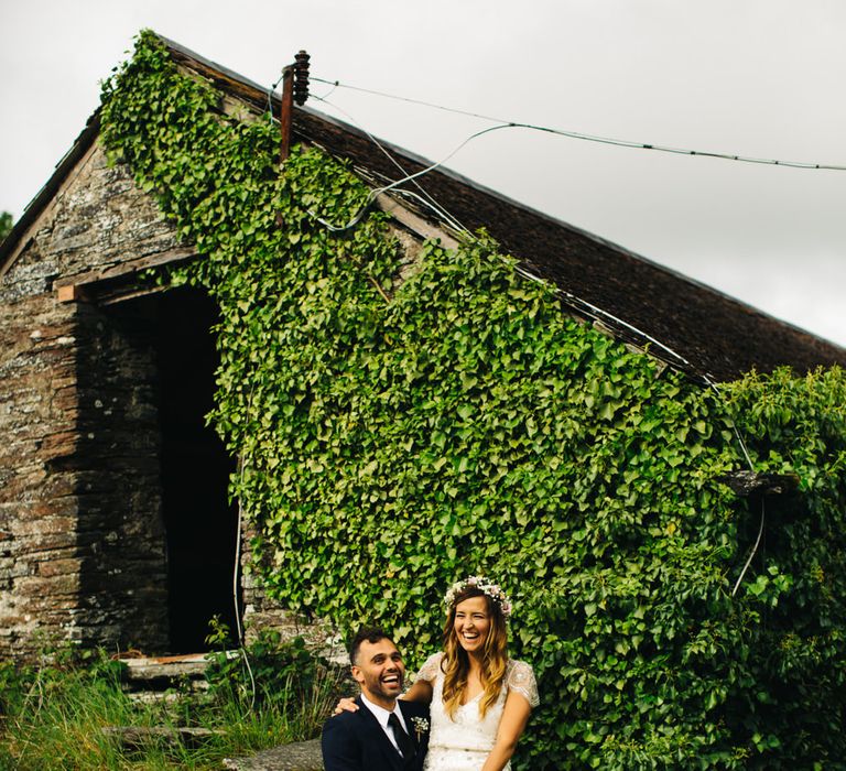 Bride In Jenny Packham Dress