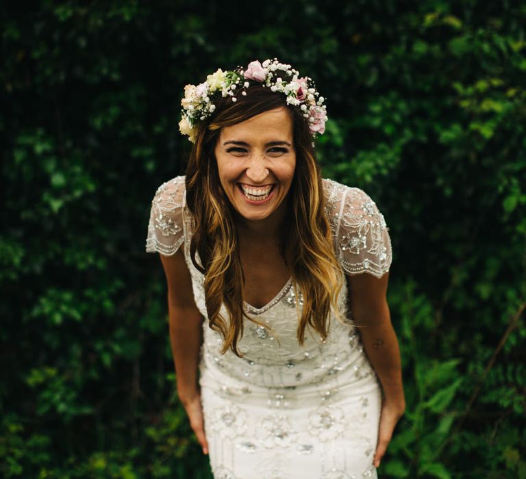 Bride In Jenny Packham Dress