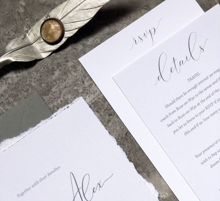 Elegant Wedding Stationery | Summer Styling Reimagined | Stationery by <a href="https://www.retropress.org" rel="noopener" target="_blank">Retro Press</a>