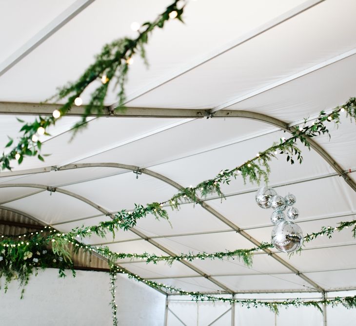 White, Gold & Green Farm Wedding In A Marquee In Scotland With Bride In Bespoke Dress & Images And Film From Tub Of Jelly