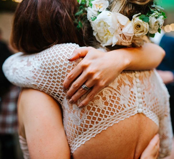 White, Gold & Green Farm Wedding In A Marquee In Scotland With Bride In Bespoke Dress & Images And Film From Tub Of Jelly