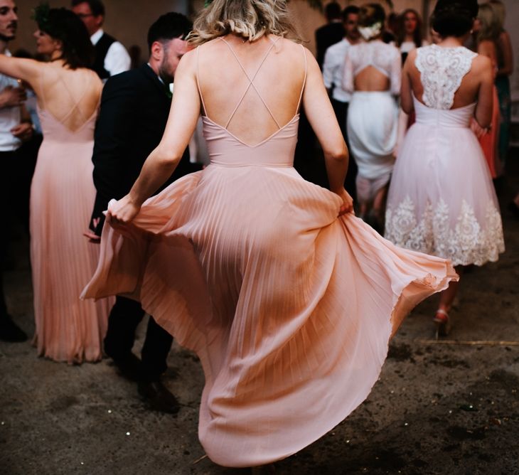 White, Gold & Green Farm Wedding In A Marquee In Scotland With Bride In Bespoke Dress & Images And Film From Tub Of Jelly