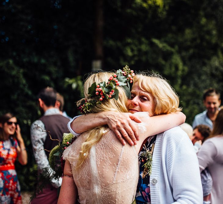 Bride in Blush Pink Gown by Katya Katya Shehurina