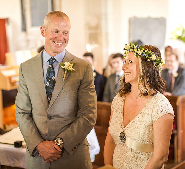 At Home Marquee Wedding Near Padstow Cornwall Old Rectory With Bride In Claire Pettibone & Images From Marianne Taylor Photography