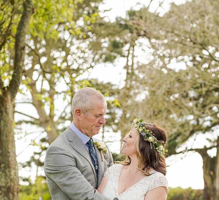 At Home Marquee Wedding Near Padstow Cornwall Old Rectory With Bride In Claire Pettibone & Images From Marianne Taylor Photography