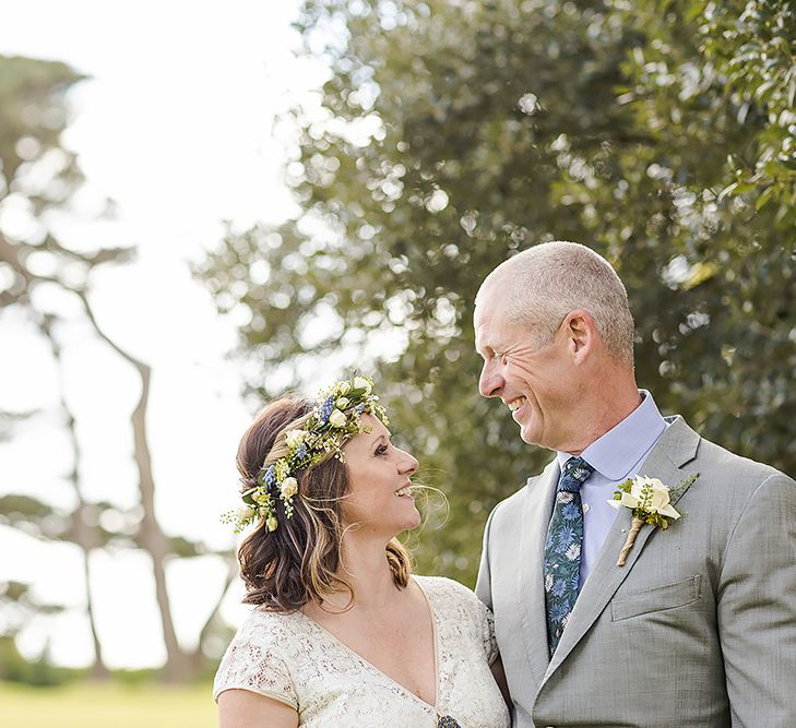 At Home Marquee Wedding Near Padstow Cornwall Old Rectory With Bride In Claire Pettibone & Images From Marianne Taylor Photography