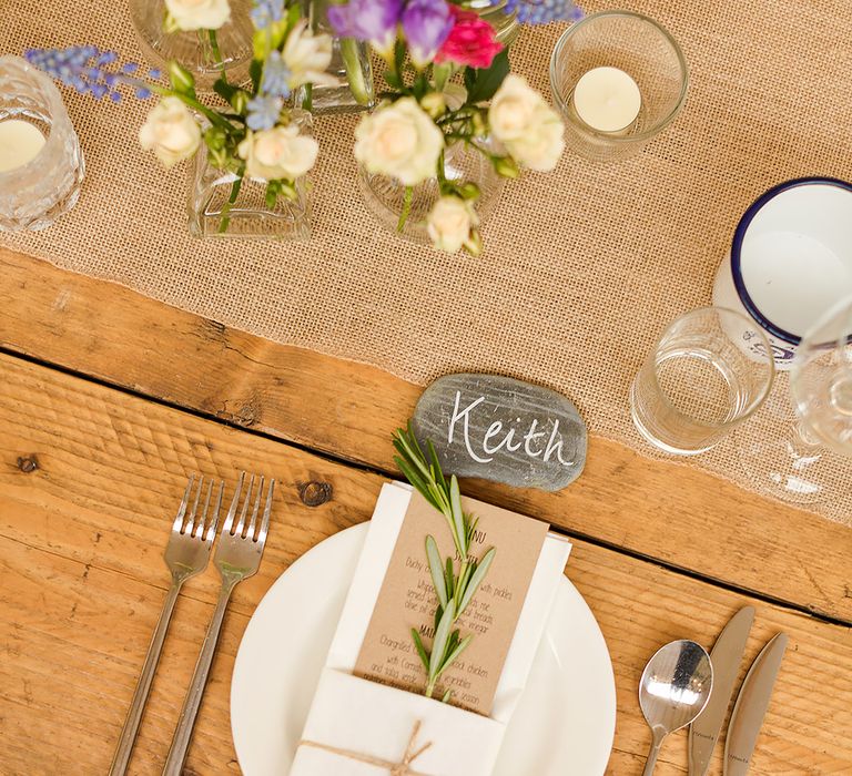 Rustic Place Setting For Wedding