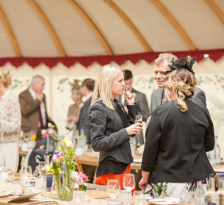 At Home Marquee Wedding Near Padstow Cornwall Old Rectory With Bride In Claire Pettibone & Images From Marianne Taylor Photography