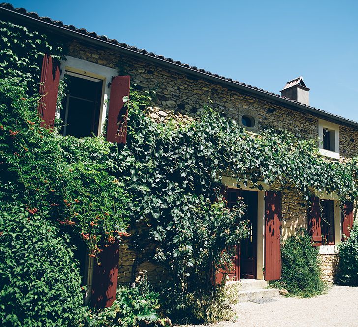 French Chateau Wedding At Château de la Bourlie With Bride In Vintage Gown & Bridesmaids In White Dresses By Silken Studio With Images From Lelia Scarfiotti