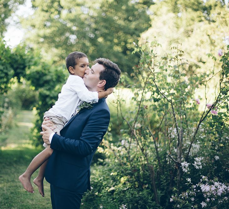 French Chateau Wedding At Château de la Bourlie With Bride In Vintage Gown & Bridesmaids In White Dresses By Silken Studio With Images From Lelia Scarfiotti