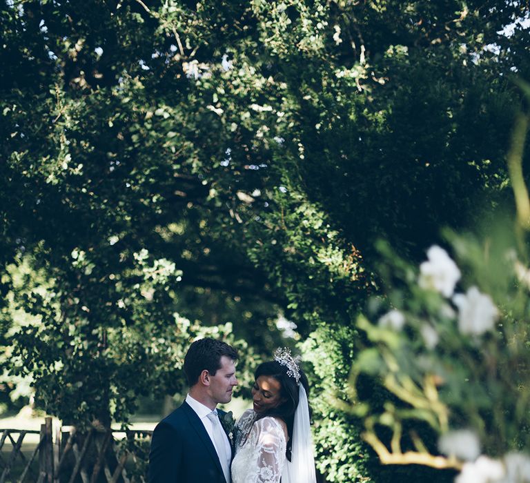 French Chateau Wedding At Château de la Bourlie With Bride In Vintage Gown & Bridesmaids In White Dresses By Silken Studio With Images From Lelia Scarfiotti