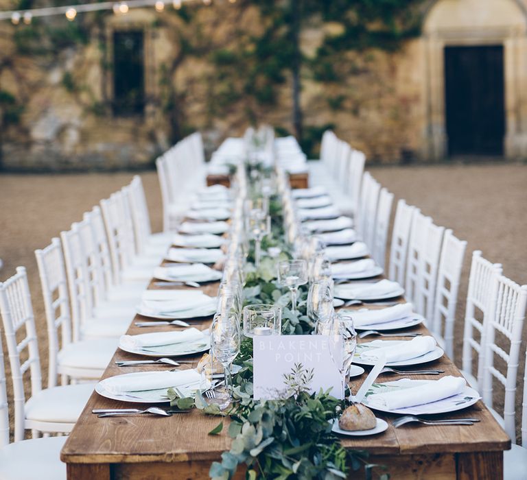 French Chateau Wedding At Château de la Bourlie With Bride In Vintage Gown & Bridesmaids In White Dresses By Silken Studio With Images From Lelia Scarfiotti