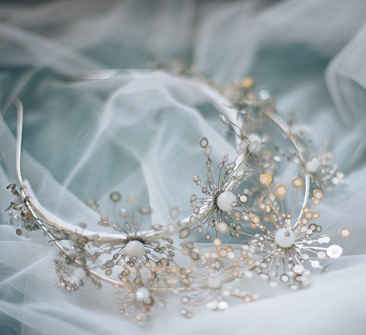 French Chateau Wedding At Château de la Bourlie With Bride In Vintage Gown & Bridesmaids In White Dresses By Silken Studio With Images From Lelia Scarfiotti