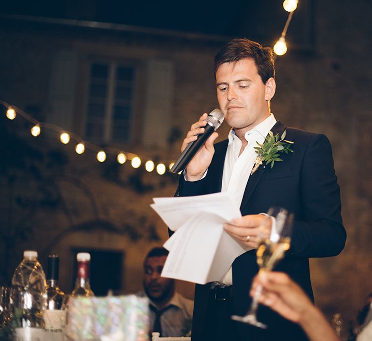 French Chateau Wedding At Château de la Bourlie With Bride In Vintage Gown & Bridesmaids In White Dresses By Silken Studio With Images From Lelia Scarfiotti