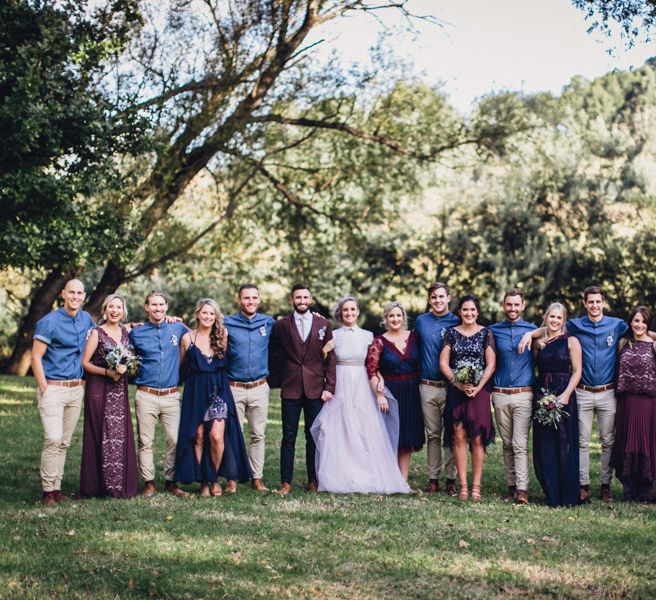 Wedding Party in Burgundy & Navy | Andy & Szerdi Photography | Forman Wedding Films