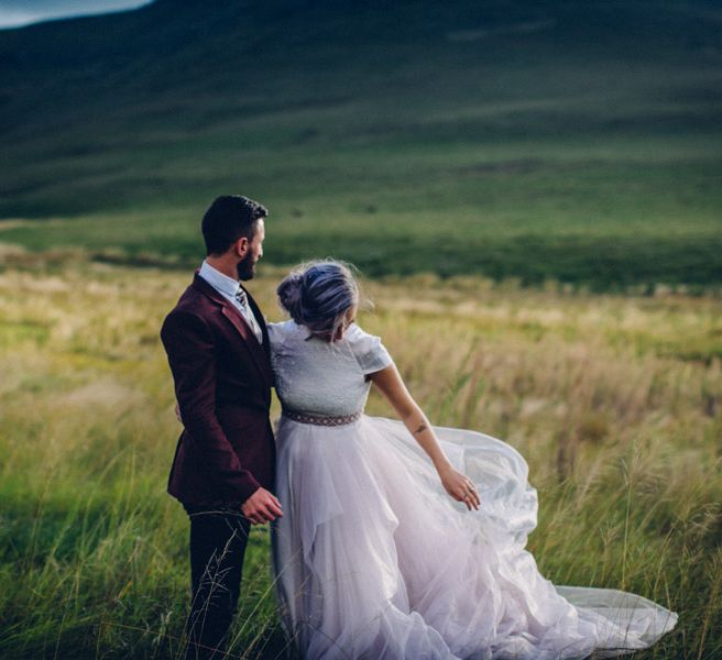 Bride & Groom Bespoke Terrence Bray Wedding Attire | Steampunk Barn Wedding | | Andy & Szerdi Photography | Forman Wedding Films