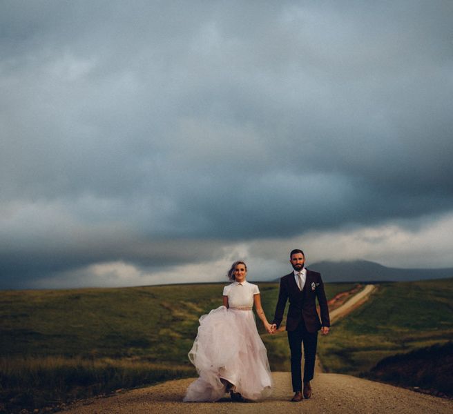 Bride & Groom Bespoke Terrence Bray Wedding Attire | Steampunk Barn Wedding | | Andy & Szerdi Photography | Forman Wedding Films